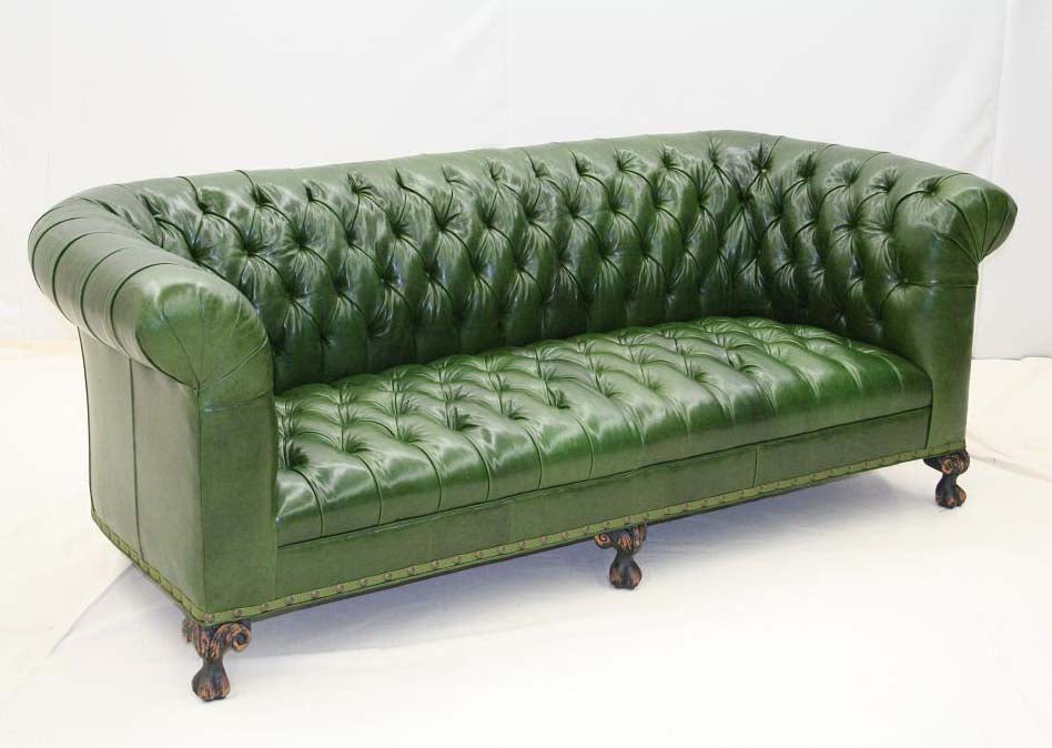 Old Hickory Tannery Pine Leather Tufted Sofa – Western Passion