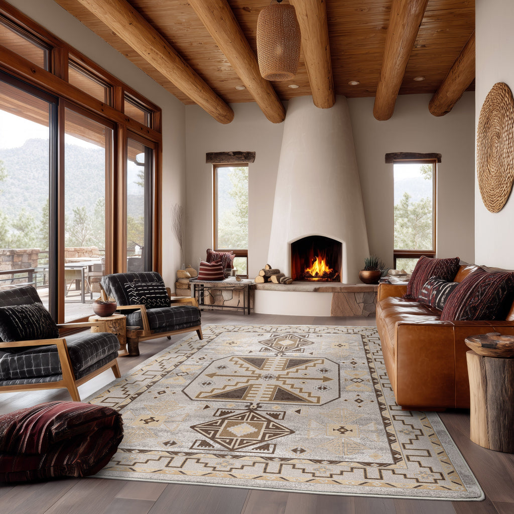 Copper Canyon Southwestern Area Rug - Burnished
