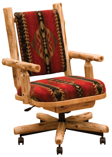 Fireside Lodge Handcrafted Upholstered Executive Chair - Thumbnail 5