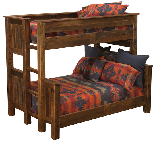 Fireside Lodge Barnwood Rustic Bunk Beds - Thumbnail 3