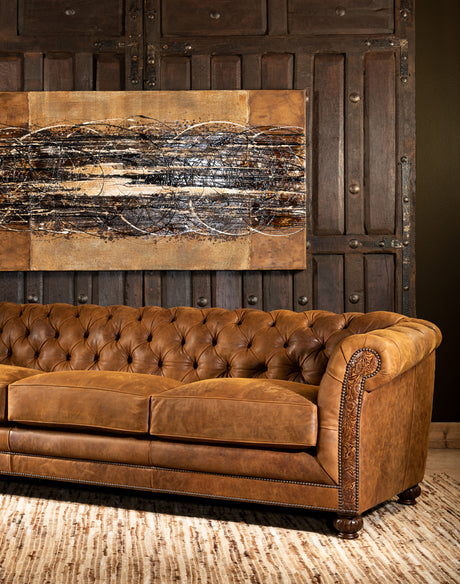 Chestnut Leather Chesterfield Sofa – Western Passion