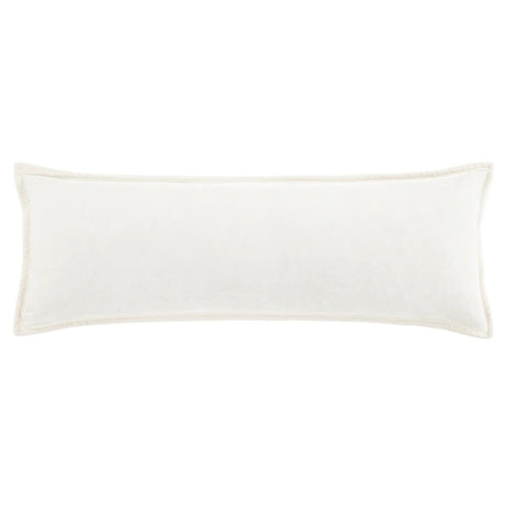 Stella Stone Faux Silk Velvet Long Lumbar Pillow