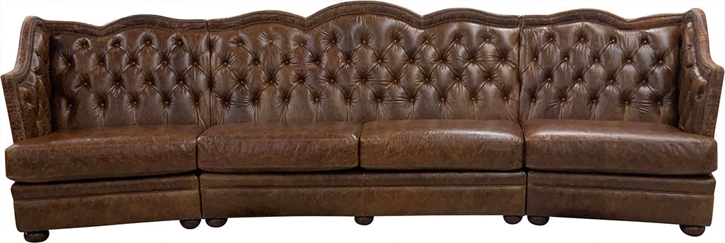 direct view Gaucho Curved Tufted Western Sofa