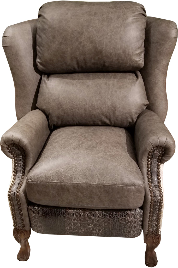 Western Greystone Croco Leather Wingback Recliner – Western Passion