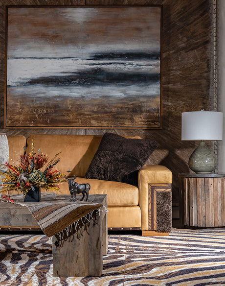 Mountain Fur Leather Western Sofa | Western Passion