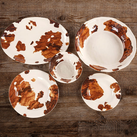 Elsa Cowhide Melamine Dinnerware Set – Western Passion