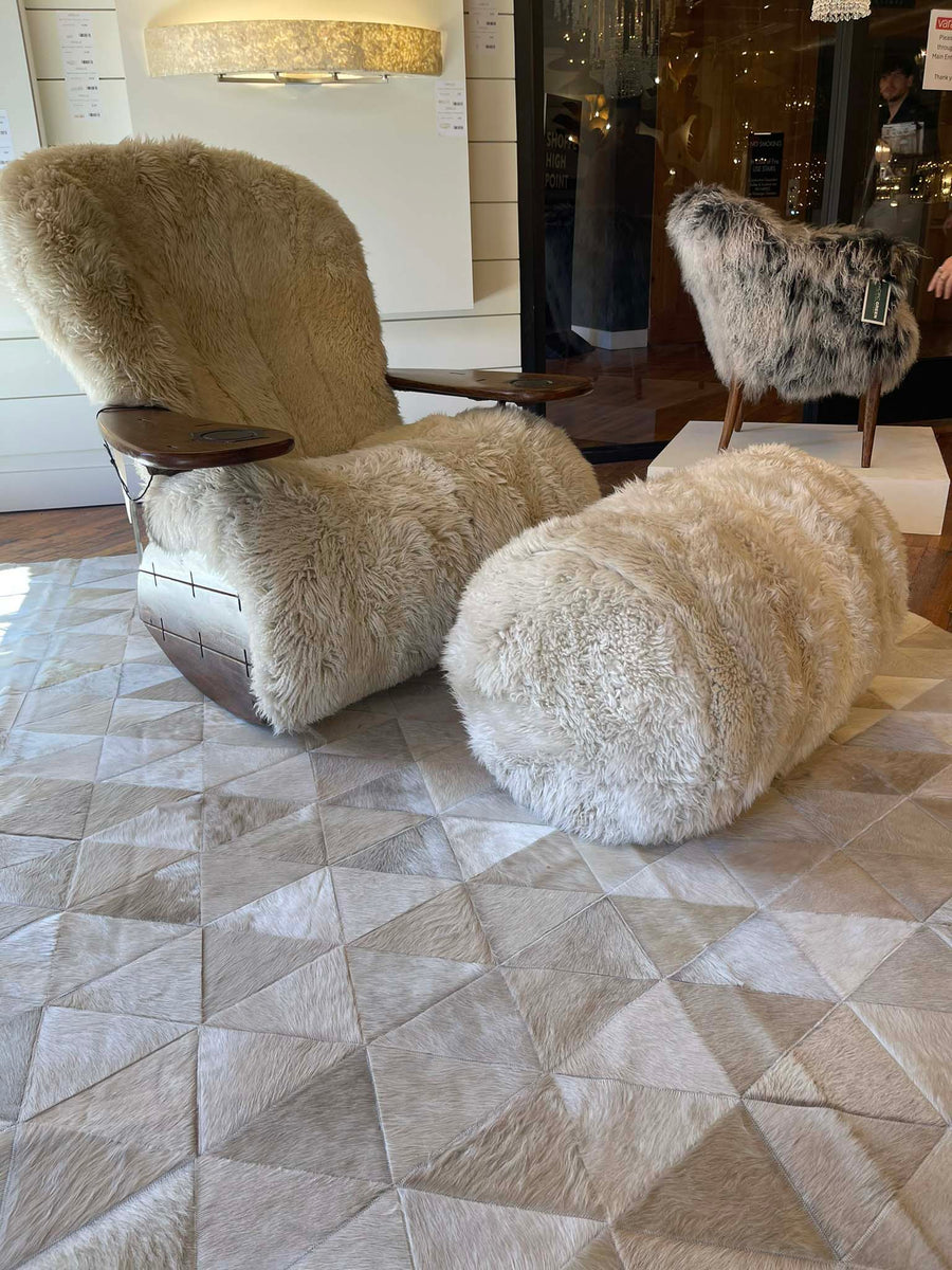 Pacific Green Havana Palmwood Ivory Wool Rocker – Western Passion