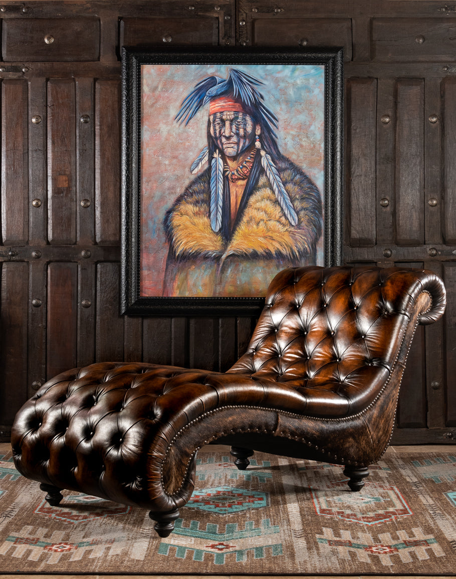 Cheap leather online chaise lounge