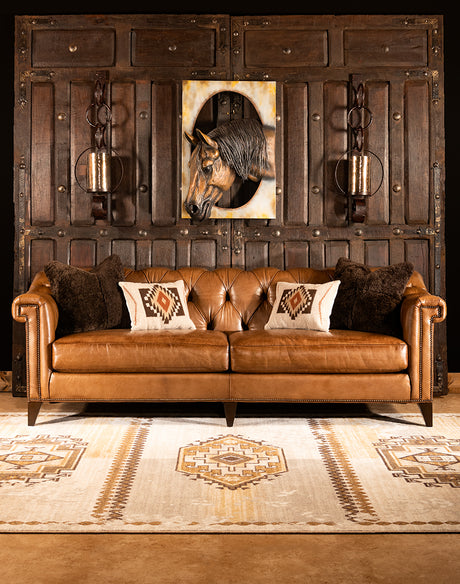 Chesterfield leather lounge deals