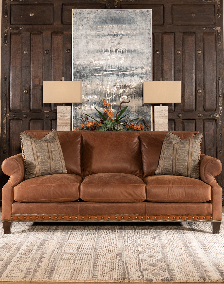 Rocky Mount Western Leather Sofa