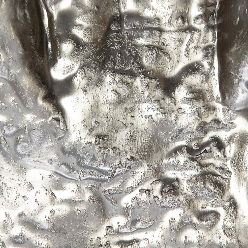 Stylish nickel-finished wall decor piece, blending rustic charm with contemporary elegance.