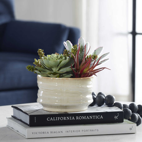 faux succulent decor Uttermost 60209 Mesa Succulent Accent