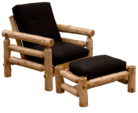 Fireside Lodge Cedar Voyageur Futon Chair & Ottoman - Thumbnail 2