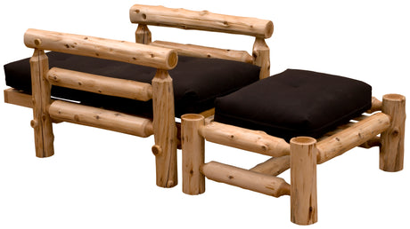 Fireside Lodge Cedar Voyageur Futon Chair & Ottoman