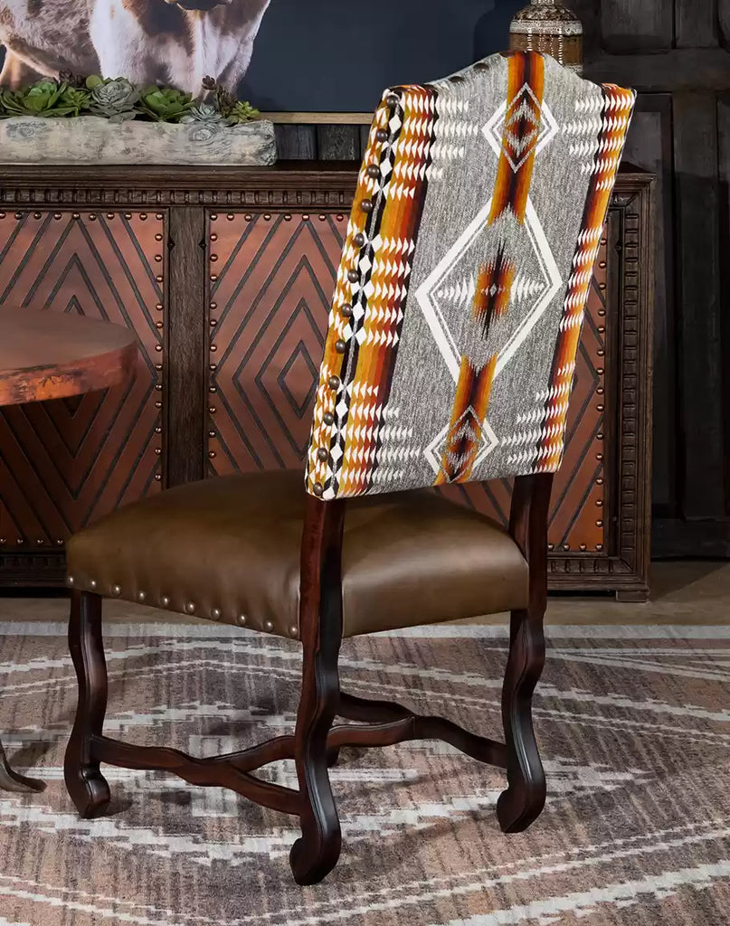 Valdez Southwestern Leather Dining Chair Western Passion