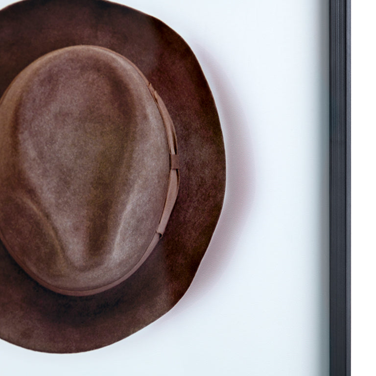 Close up of brown hat image on a white background
