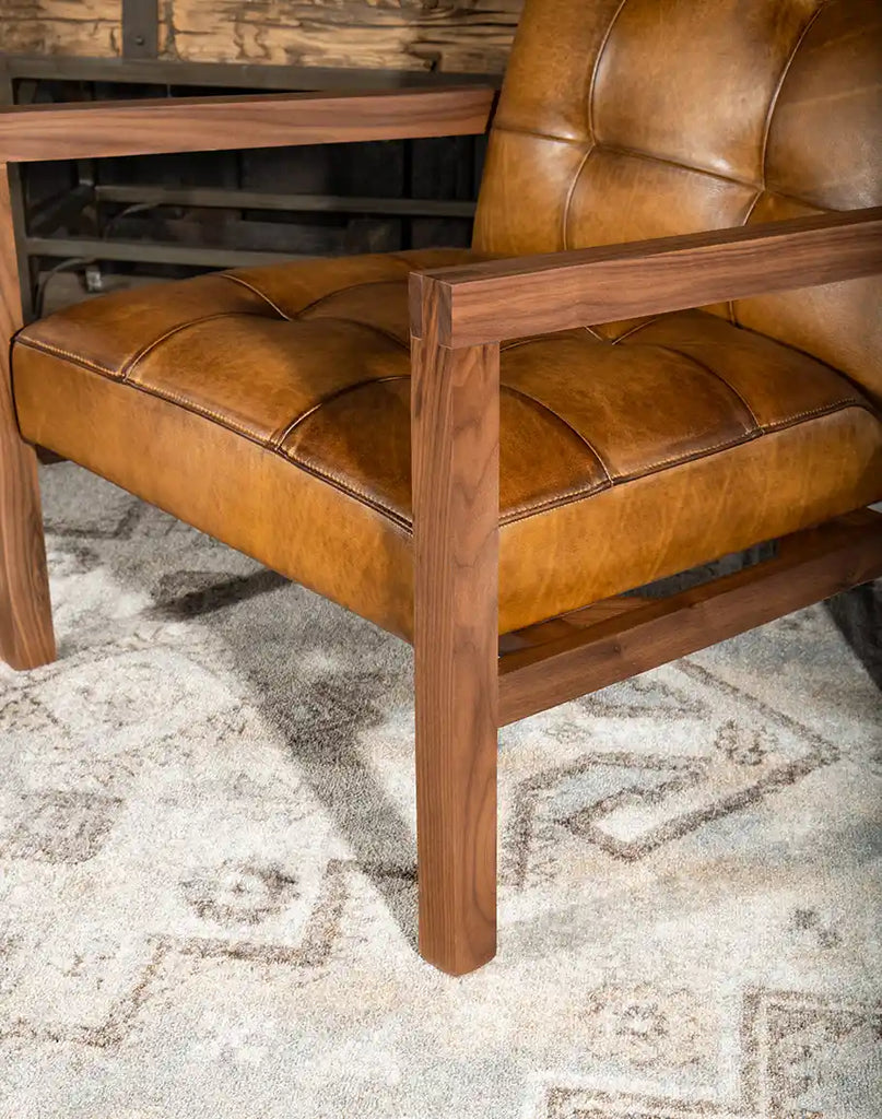 Close-up of the oil-finished Black Walnut Wood frame, showcasing the premium materials and expert craftsmanship.