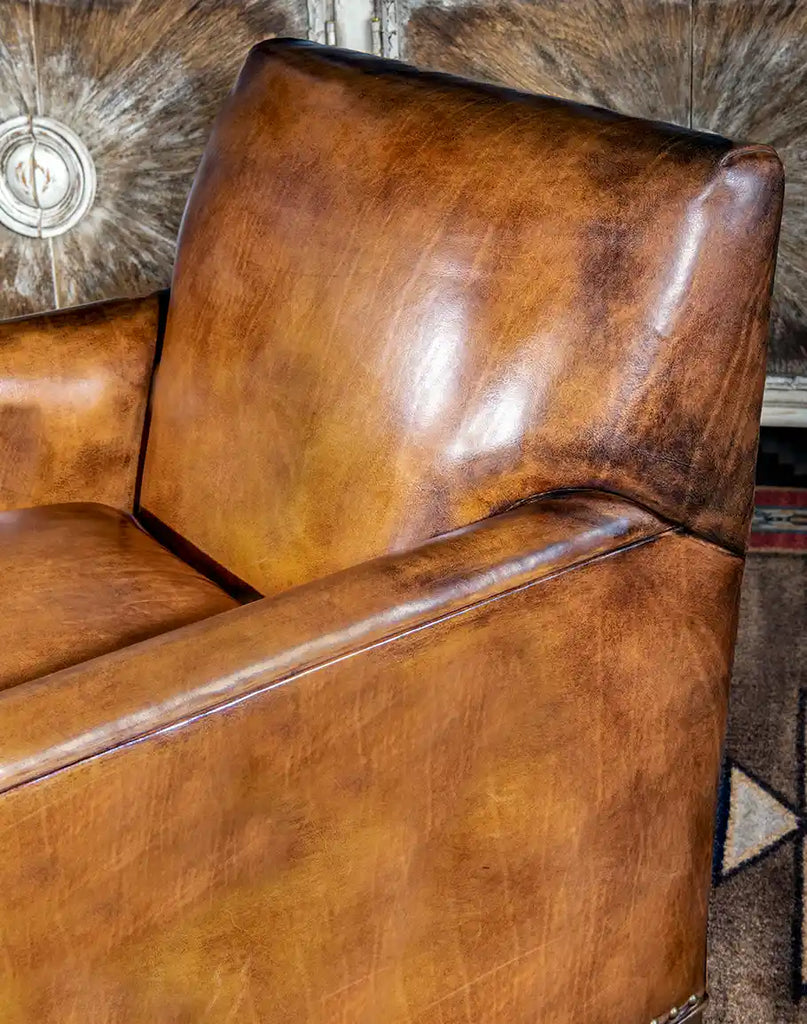 Detailed view of the tight back design offering excellent lumbar support and sophistication.