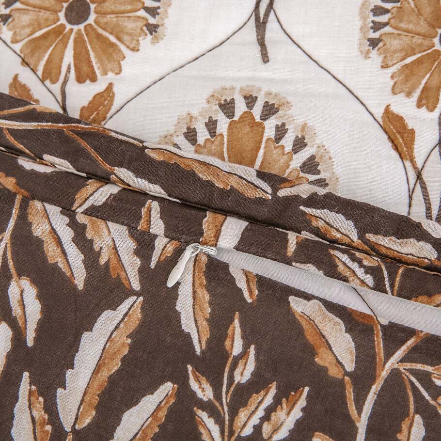 Close-up of the unique diamond stitching on the Brentwood Quilt, adding texture and elegance to the bedding.