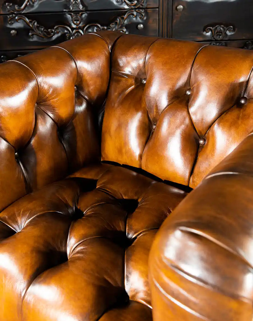 Close-up of the seat cushion on the Bullet Club Chair, highlighting the plush comfort and premium materials used.