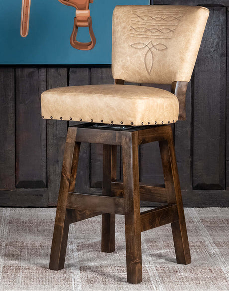 Chisum TX Paraluman Armless Barstool | Western Passion