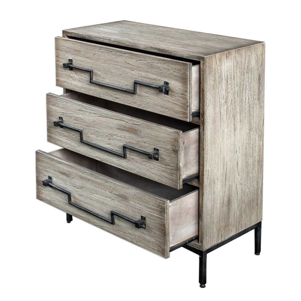 Sophisticated aged ivory chest featuring a decorative footed base, adding an elegant touch of vintage charm to your living space.