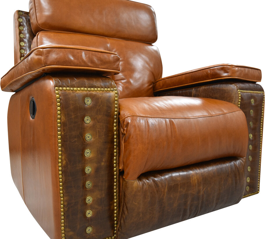 The armrest storage compartment in Frankie's Rocker Recliner, designed to hold small items for convenience.