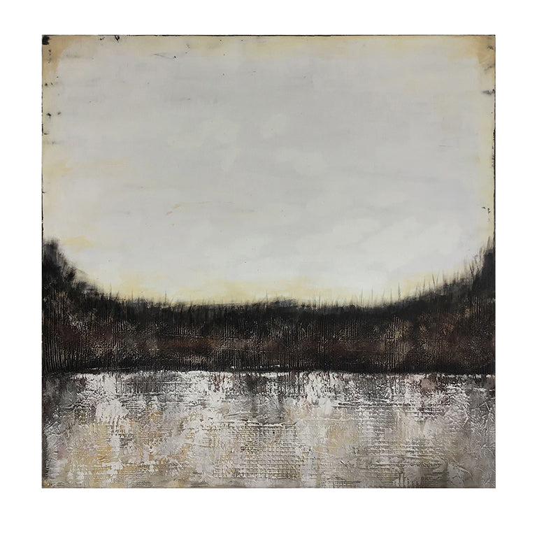 Abstract art piece with a gradient from beige to black