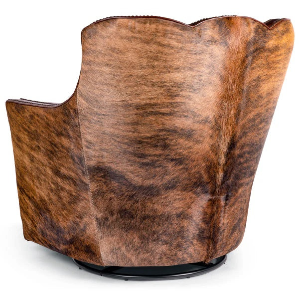 Heritage Ranch Mesa Grande Brindle Cowhide Swivel Glider Western