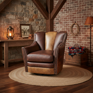 Heritage Ranch Mesa Grande Swivel Glider Western Chair