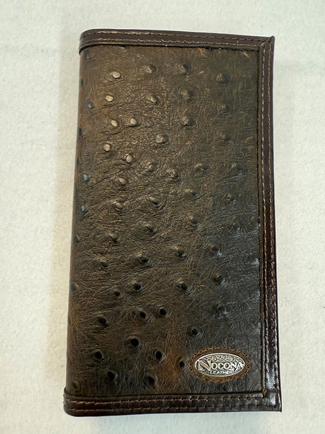 Nocona Faux Brown Ostrich Rodeo Wallet Style – Western Passion