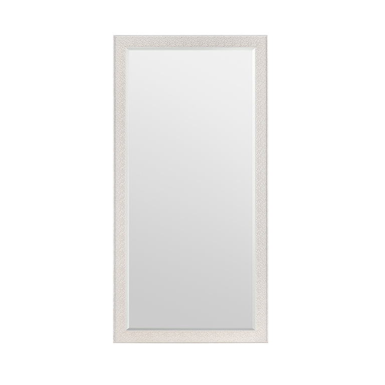 Rectangular mirror with a light gray frame on a white background