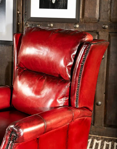 Ruby Red Leather Recliner Western Seat – Western Passion