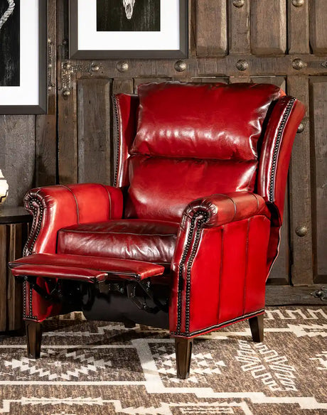 Ruby Red Leather Recliner Western Seat – Western Passion