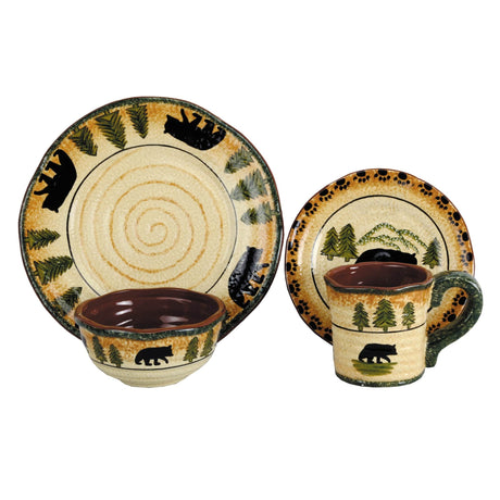 Rustic Bear Lodge Dinnerware Set – Western Passion