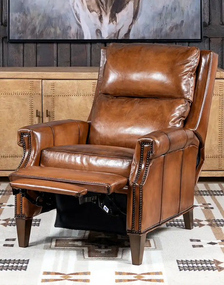 Stanford Brown Leather Recliner | Timeless American Craftsmanship