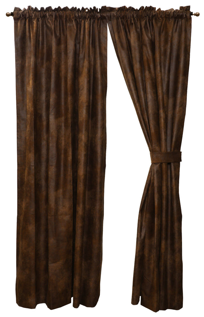 Wooded River Sunset Canyon window drape panel