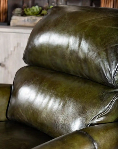 Wild Moss Leather Recliner | Western Passion