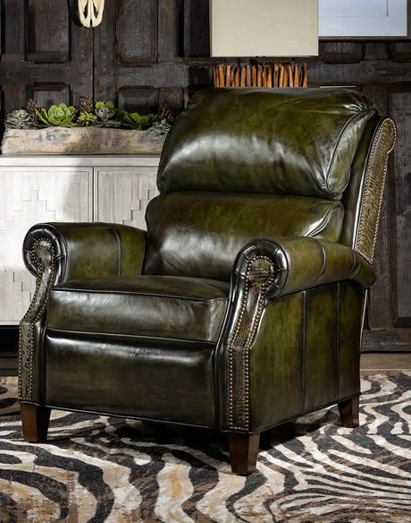 Wild Moss Leather Recliner | Western Passion