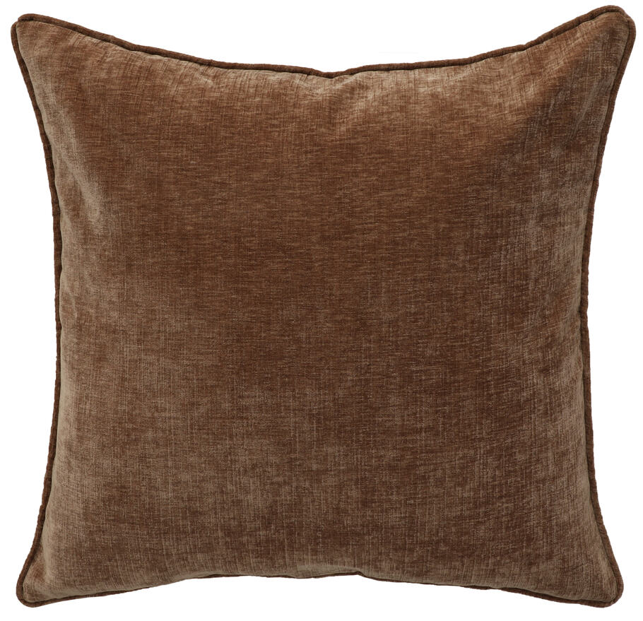 Wooded River Moreno Midnight Alt Euro Sham in rich rust-brown 100% polyester fabric with subtle texture, featuring a discreet zipper closure; pairs with Moreno Midnight bedding collection.