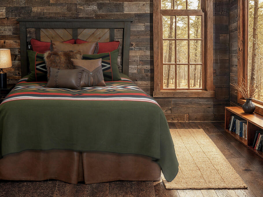 Wooded River Paloma Earth bedspread