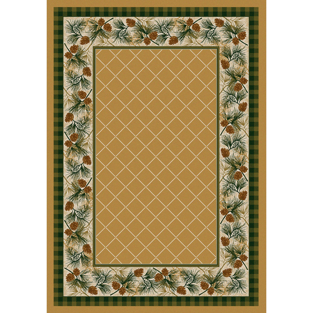 Evergreen Cabin/Lodge Area Rug - Maize