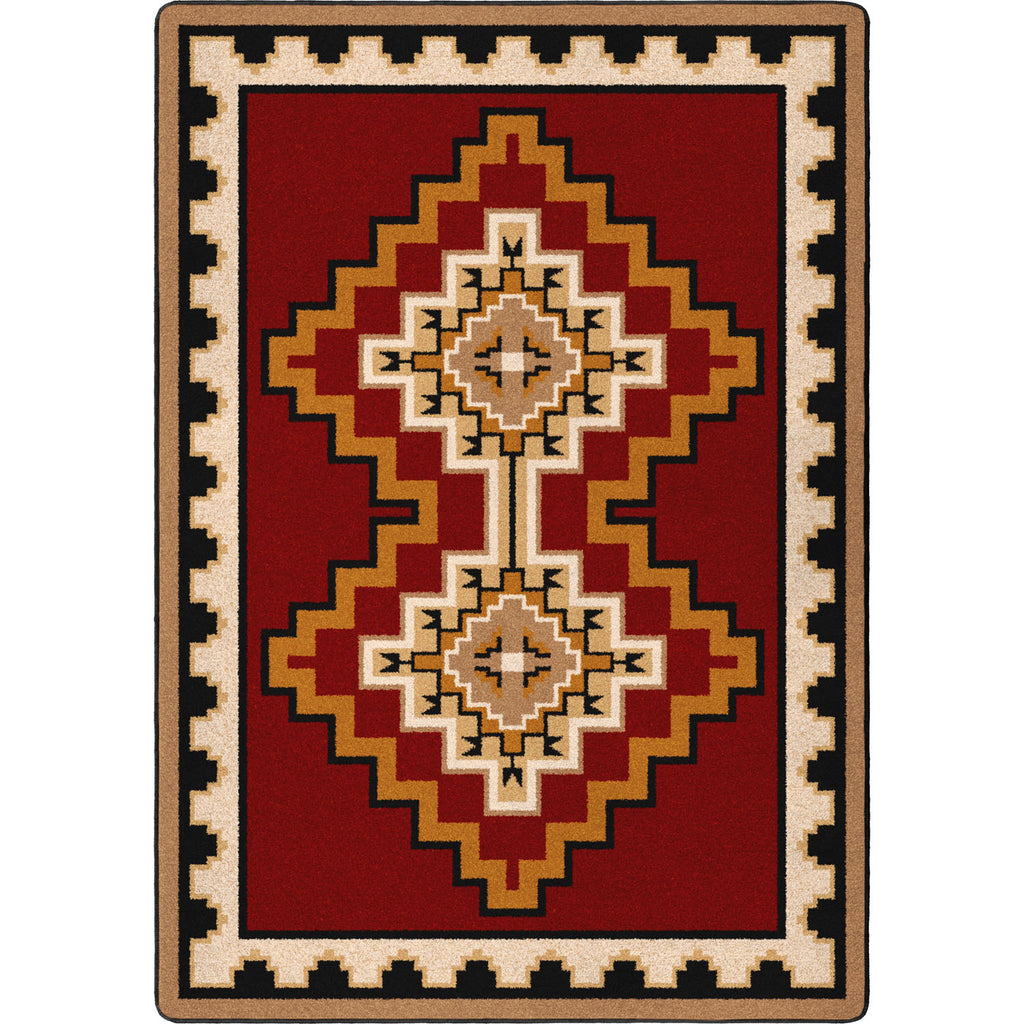 Council Fire Southwest Area Rug - Red