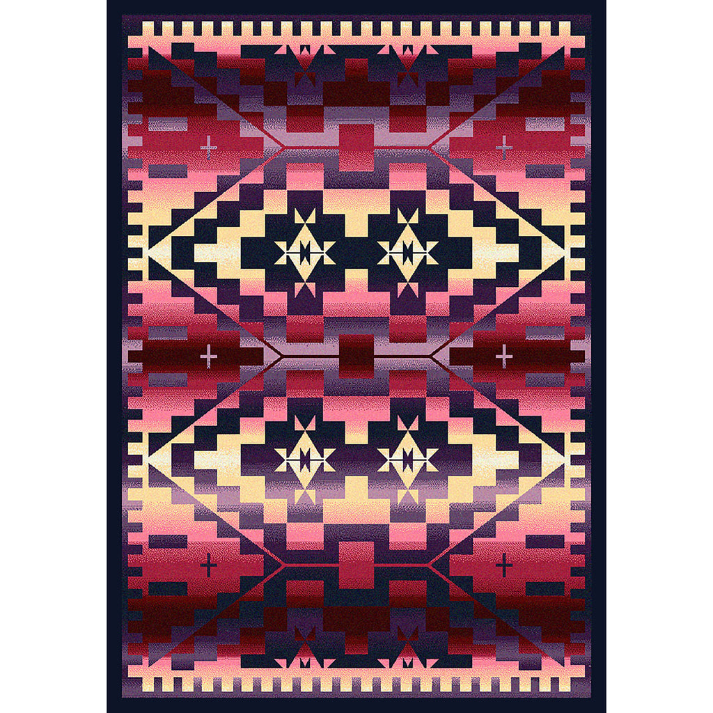 Rainbow Blanket Southwest Area Rug - Sunset