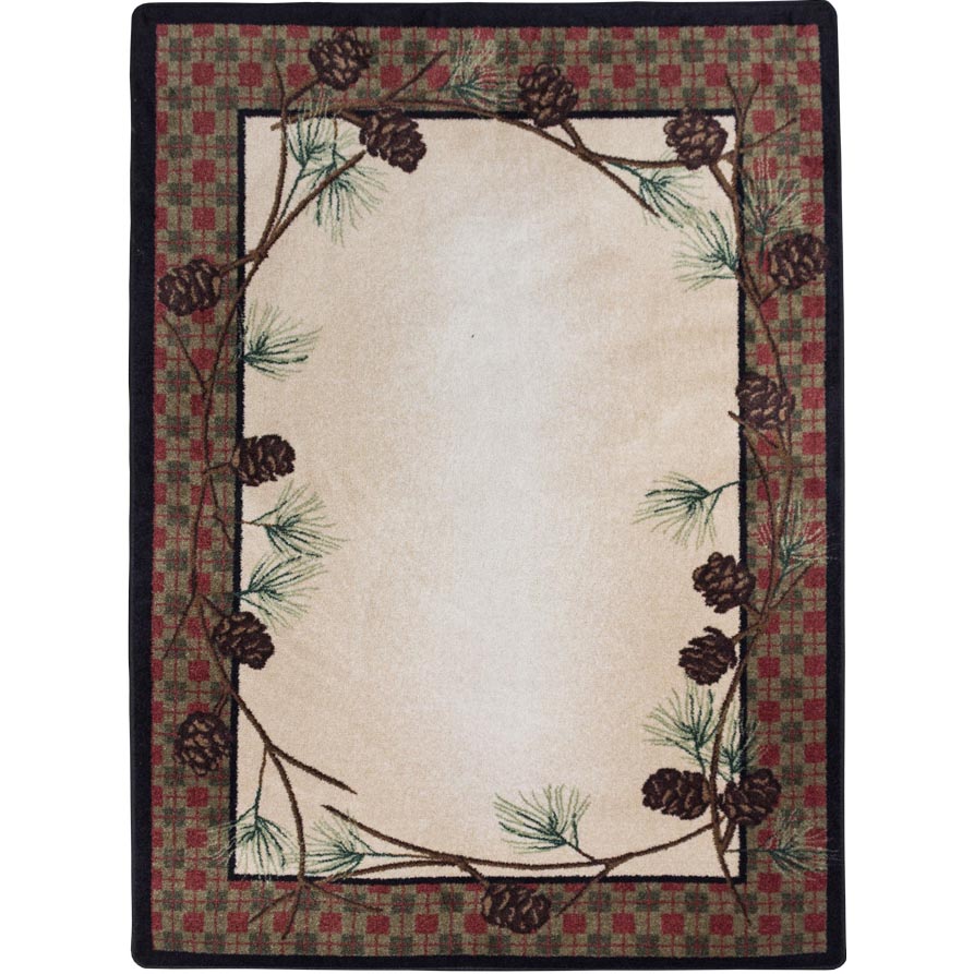 Delicate Pines Cabin/Lodge Area Rug - Natural