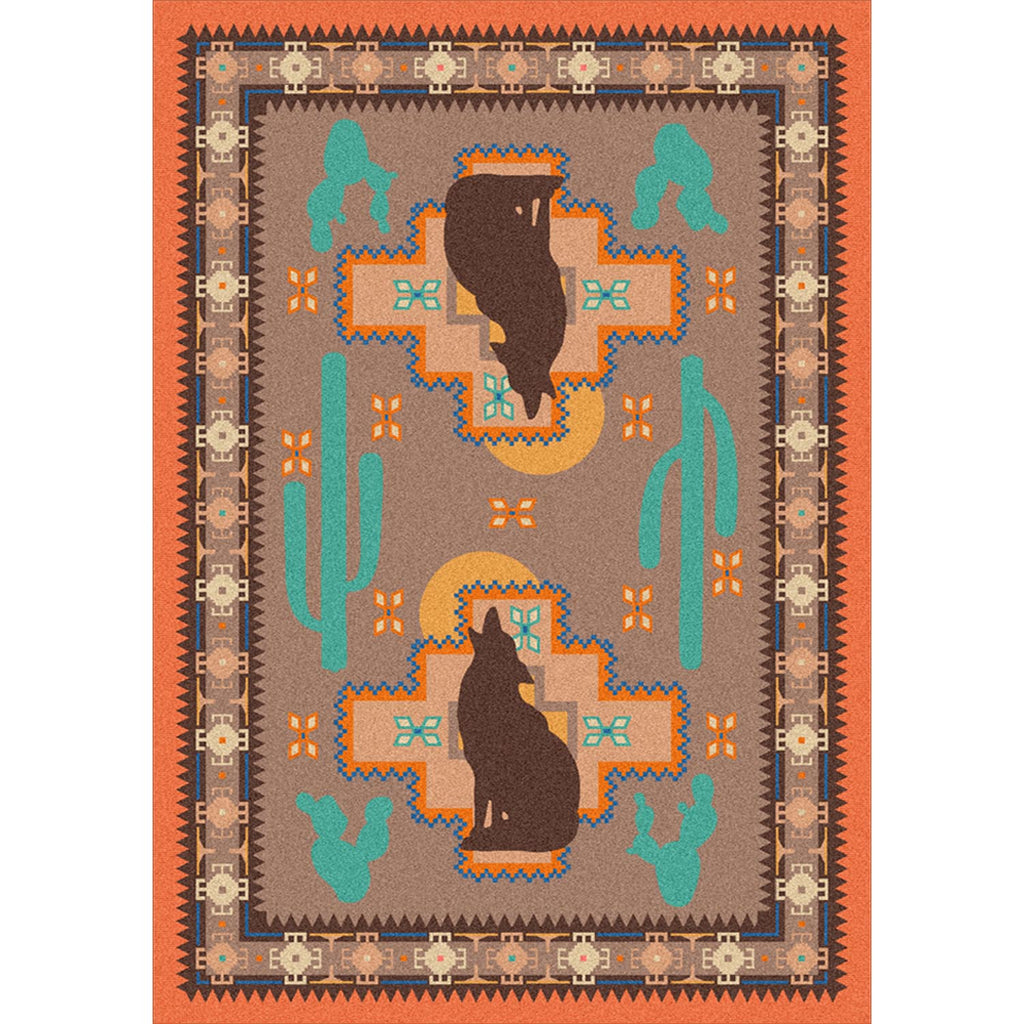 Howl at the Moon Southwest Area Rug - Desert Rose
