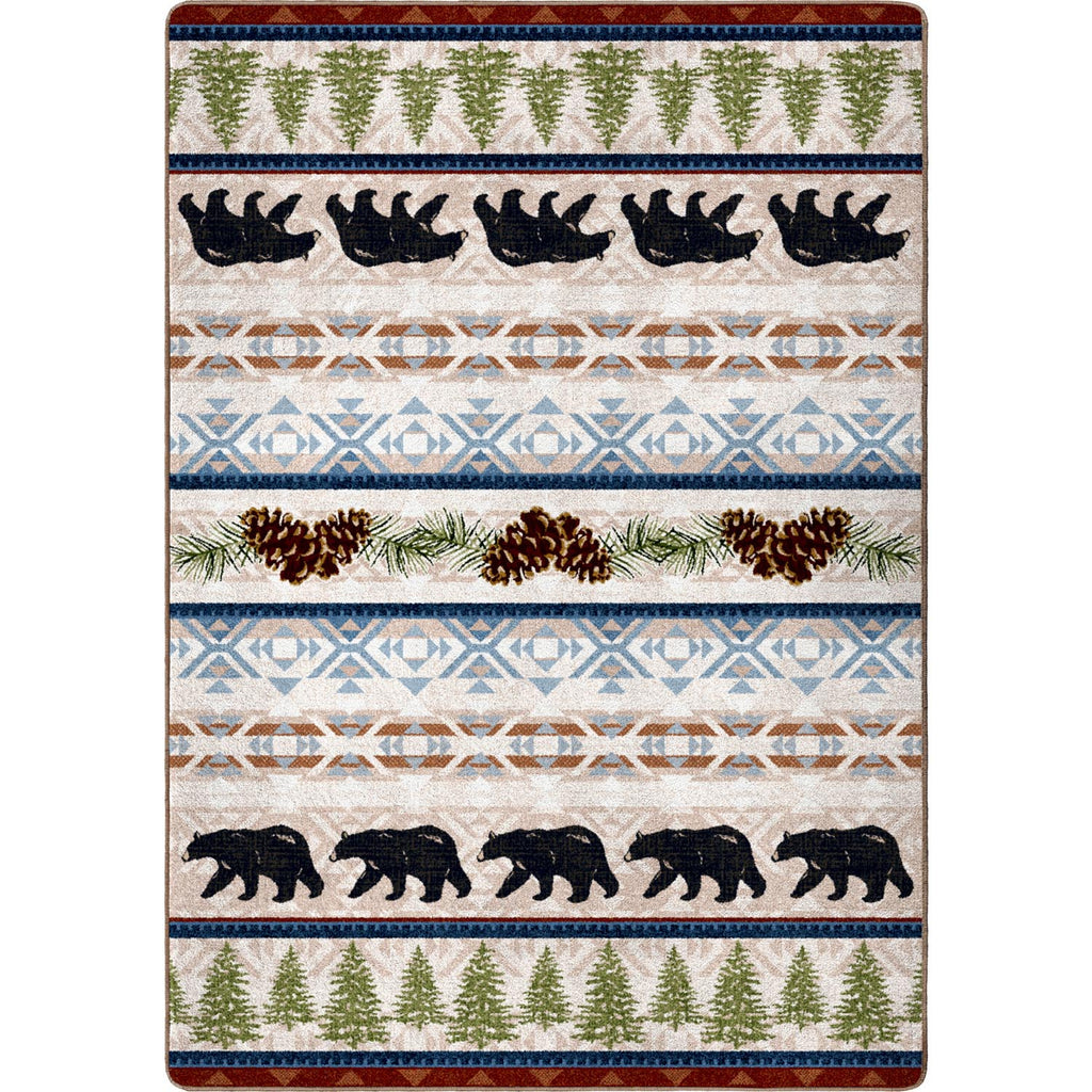 Trailside Bear Cabin/Lodge Area Rug - Natural
