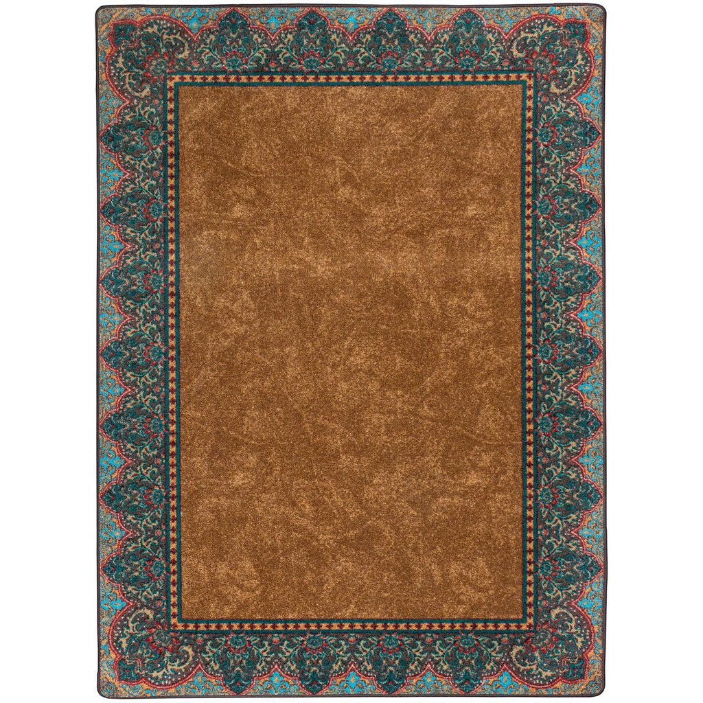 Nubuck Western Area Rug - Cognac