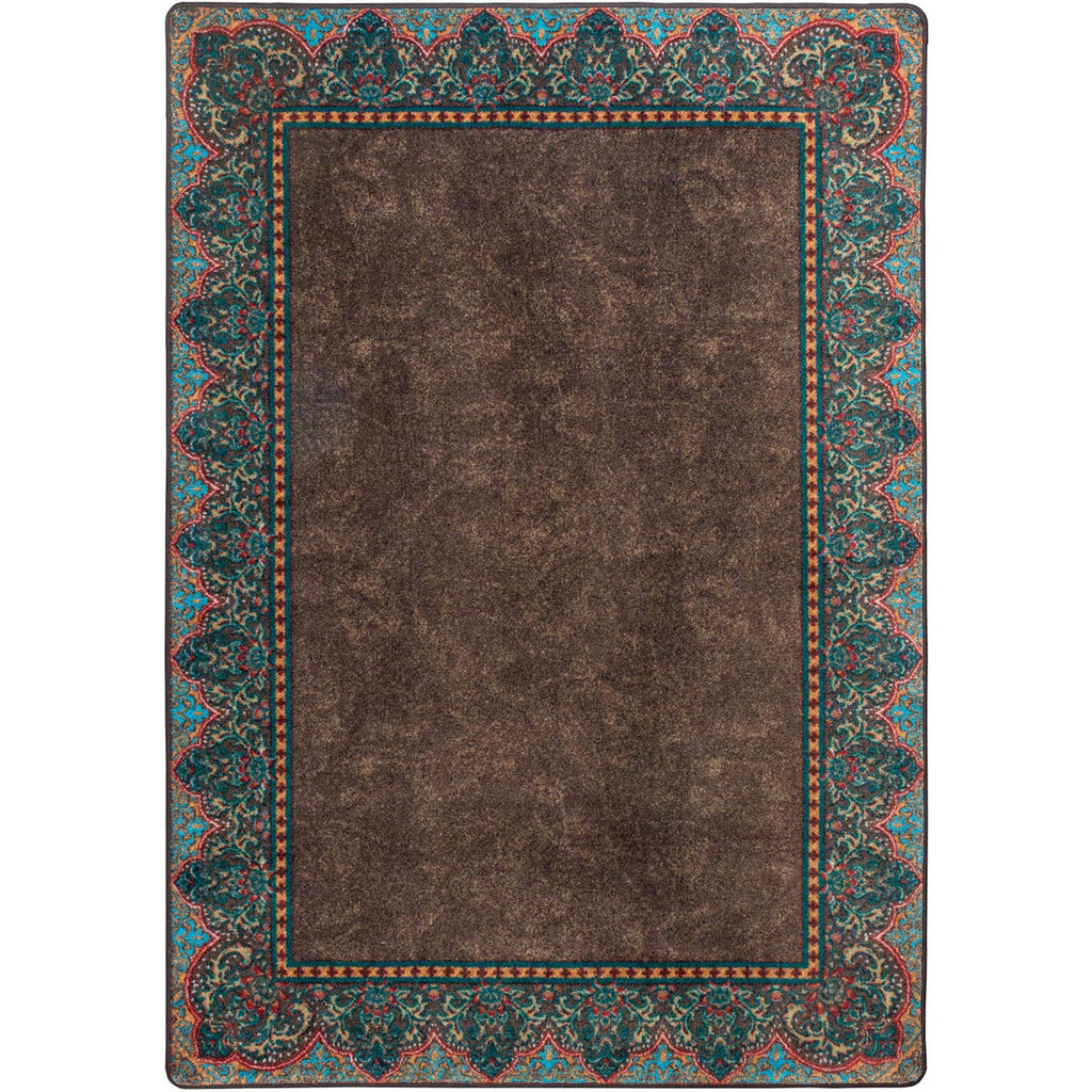 Nubuck Western Area Rug - Dark Chocolate