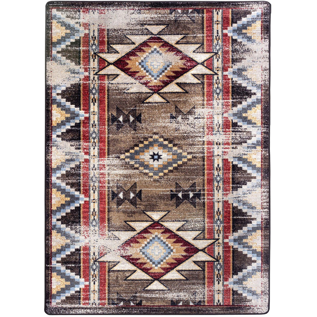 Bow Strings Area Rug - Distressed Brown